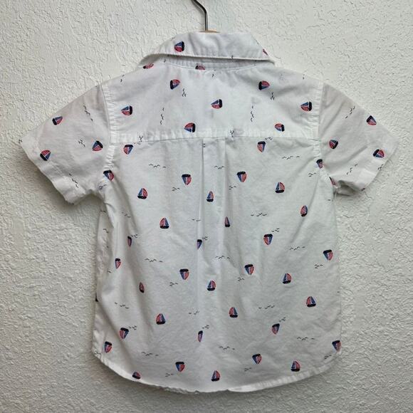 Carters's Set of 3 Short Sleeve Button Down Shirts Different Prints 18M - Picture 4 of 10